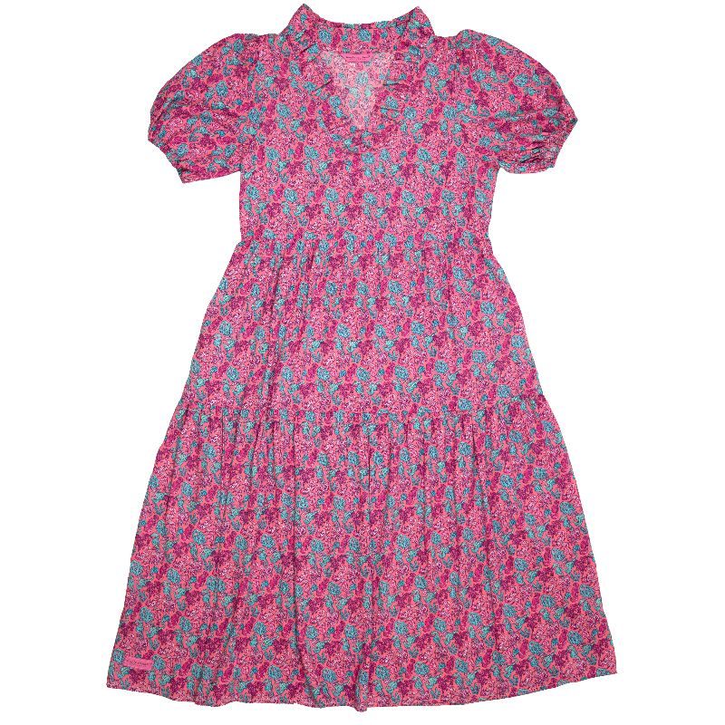 BLOUSON SLEEVE MIDI DRESS SEAHORSE SONNET